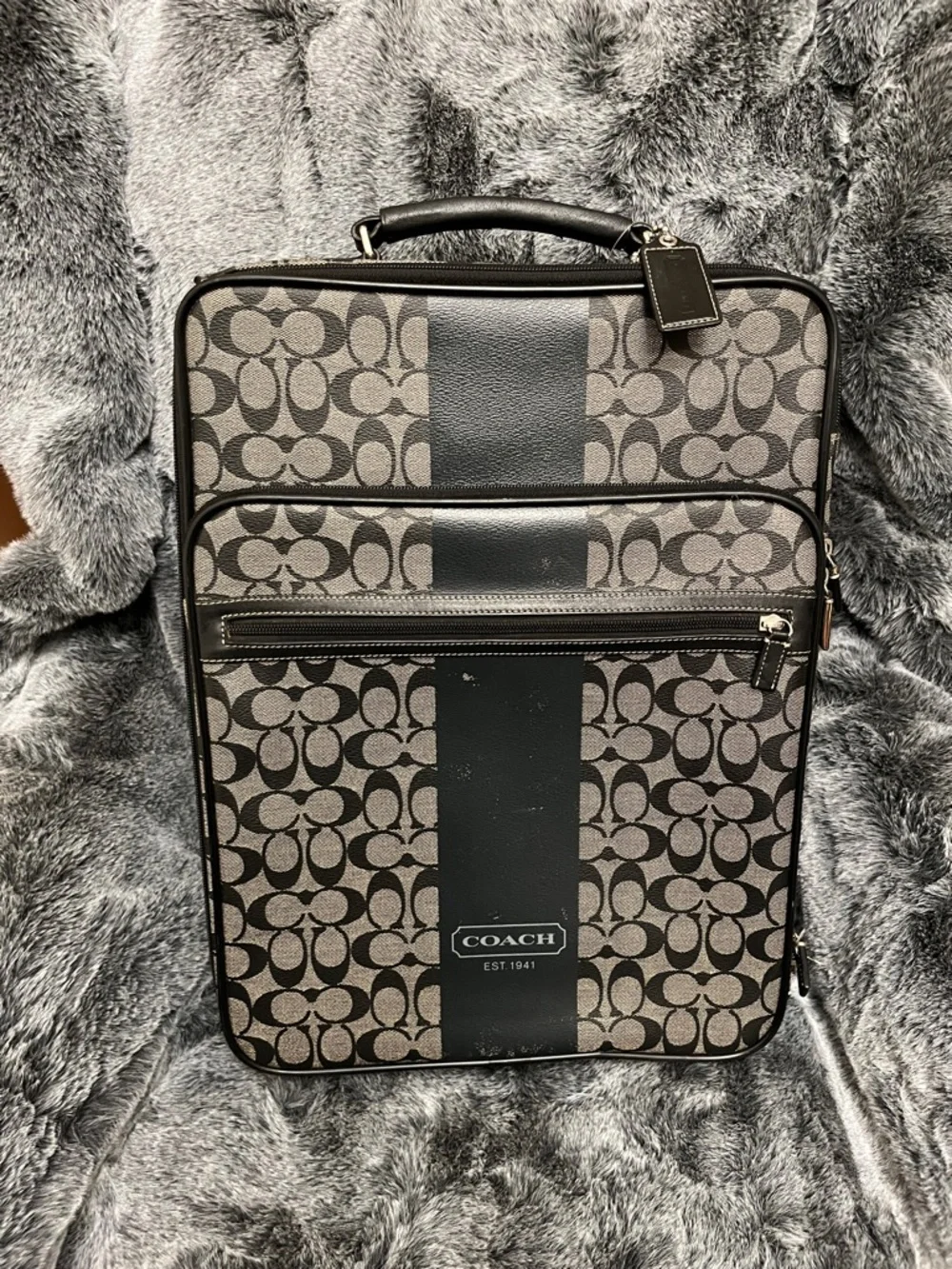 Coach unisex monogram logo all over carry on travel suit case bag - Picture 2 of 16